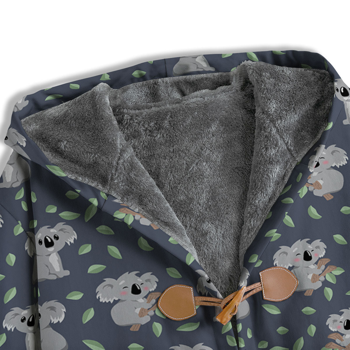 Koala Grey Print Pattern Men's Windbreaker Jacket-grizzshop