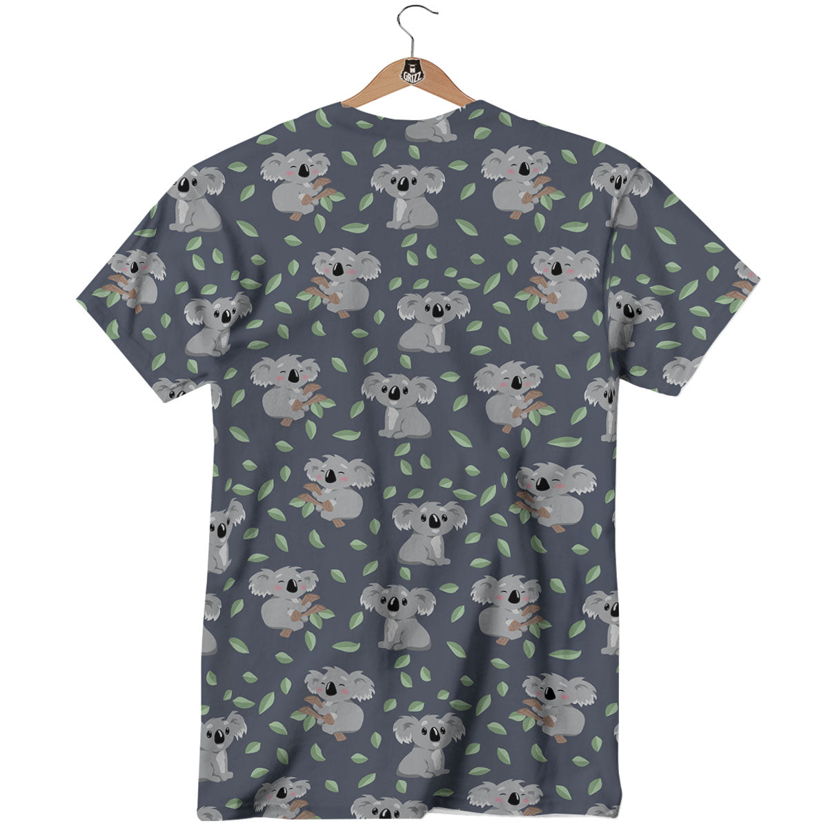 Koala Grey Print Pattern T-Shirt-grizzshop