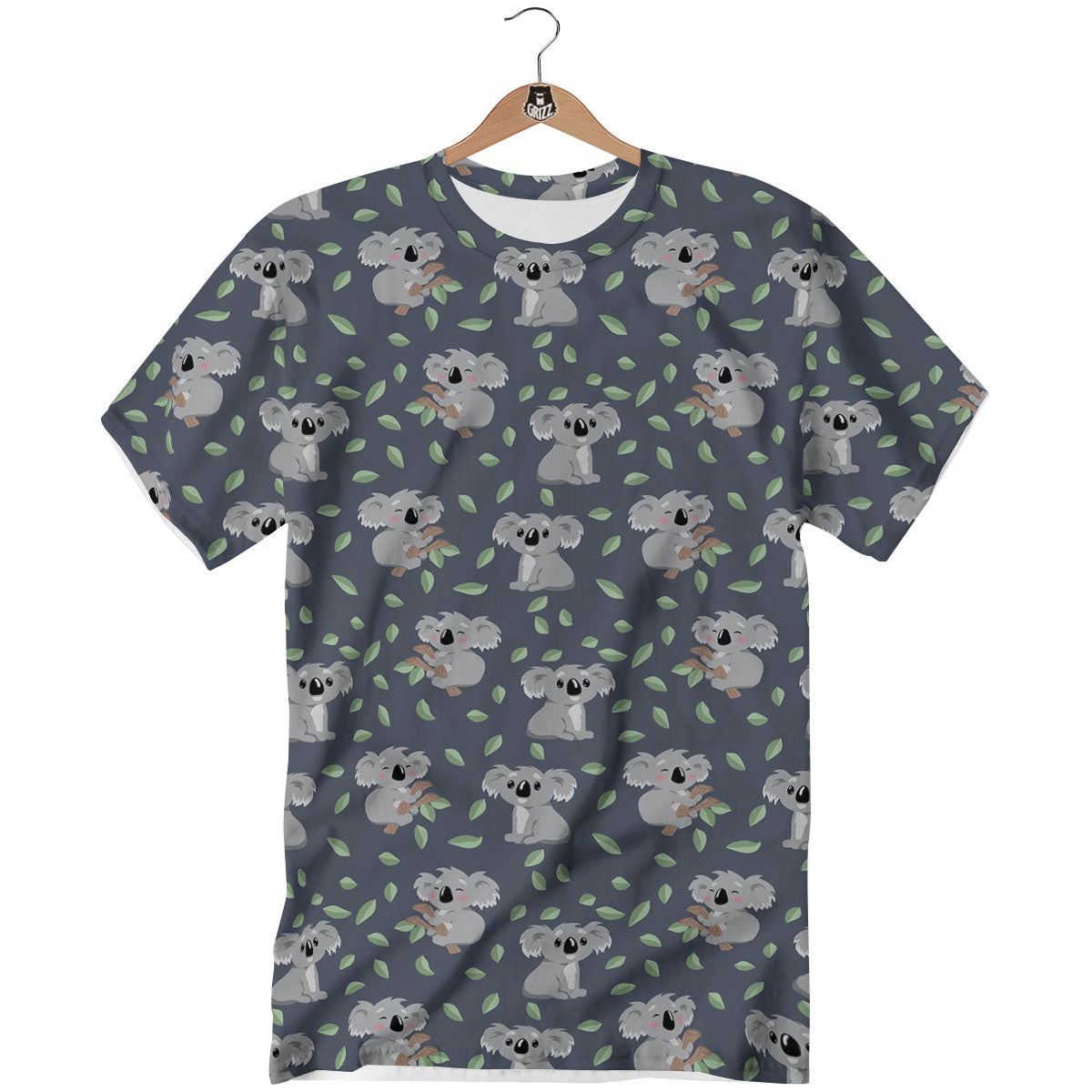 Koala Grey Print Pattern T-Shirt-grizzshop
