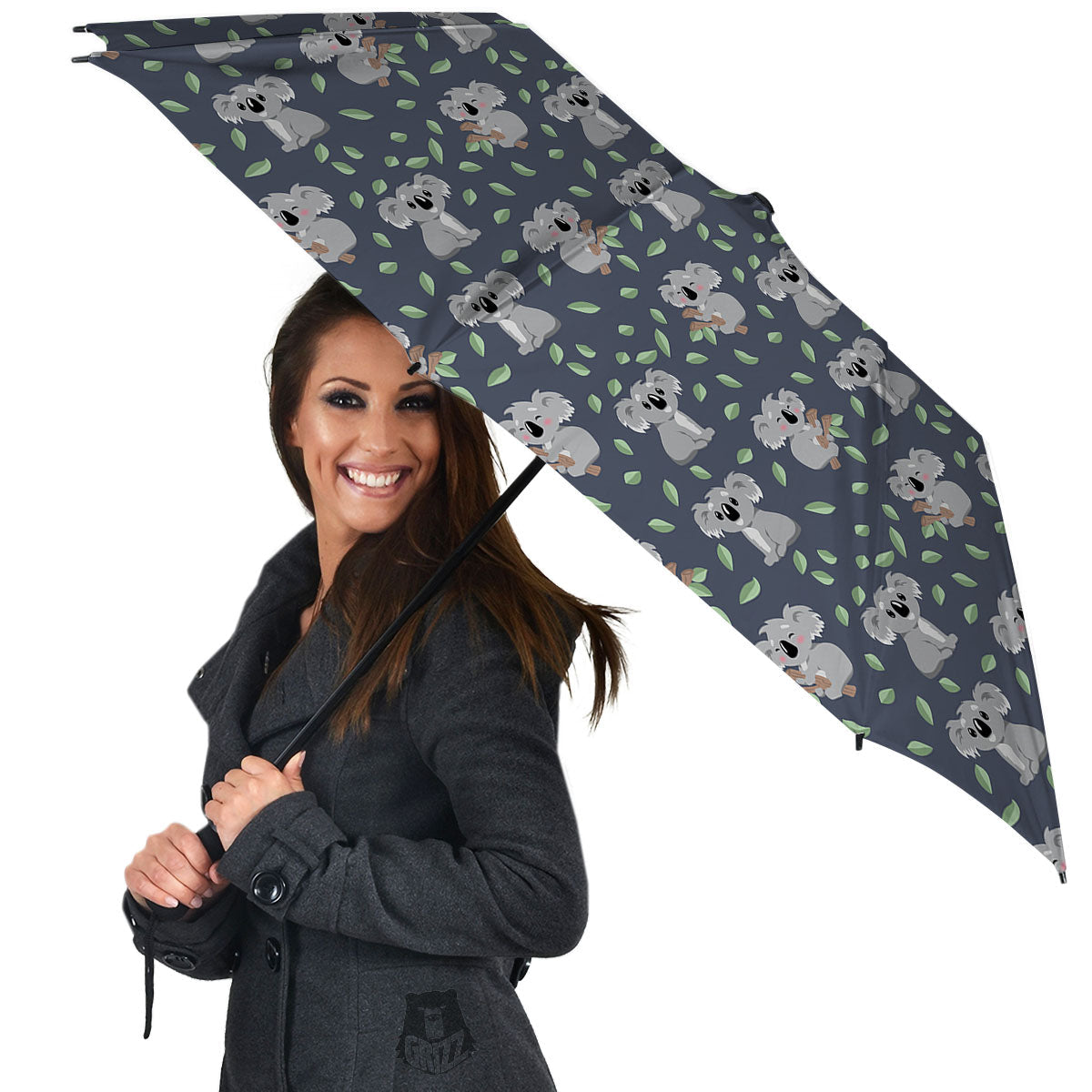 Koala Grey Print Pattern Umbrella-grizzshop