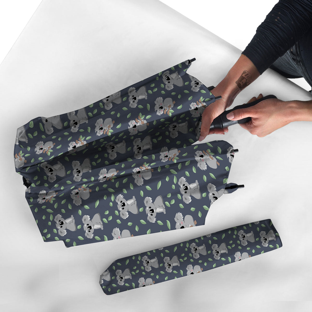 Koala Grey Print Pattern Umbrella-grizzshop