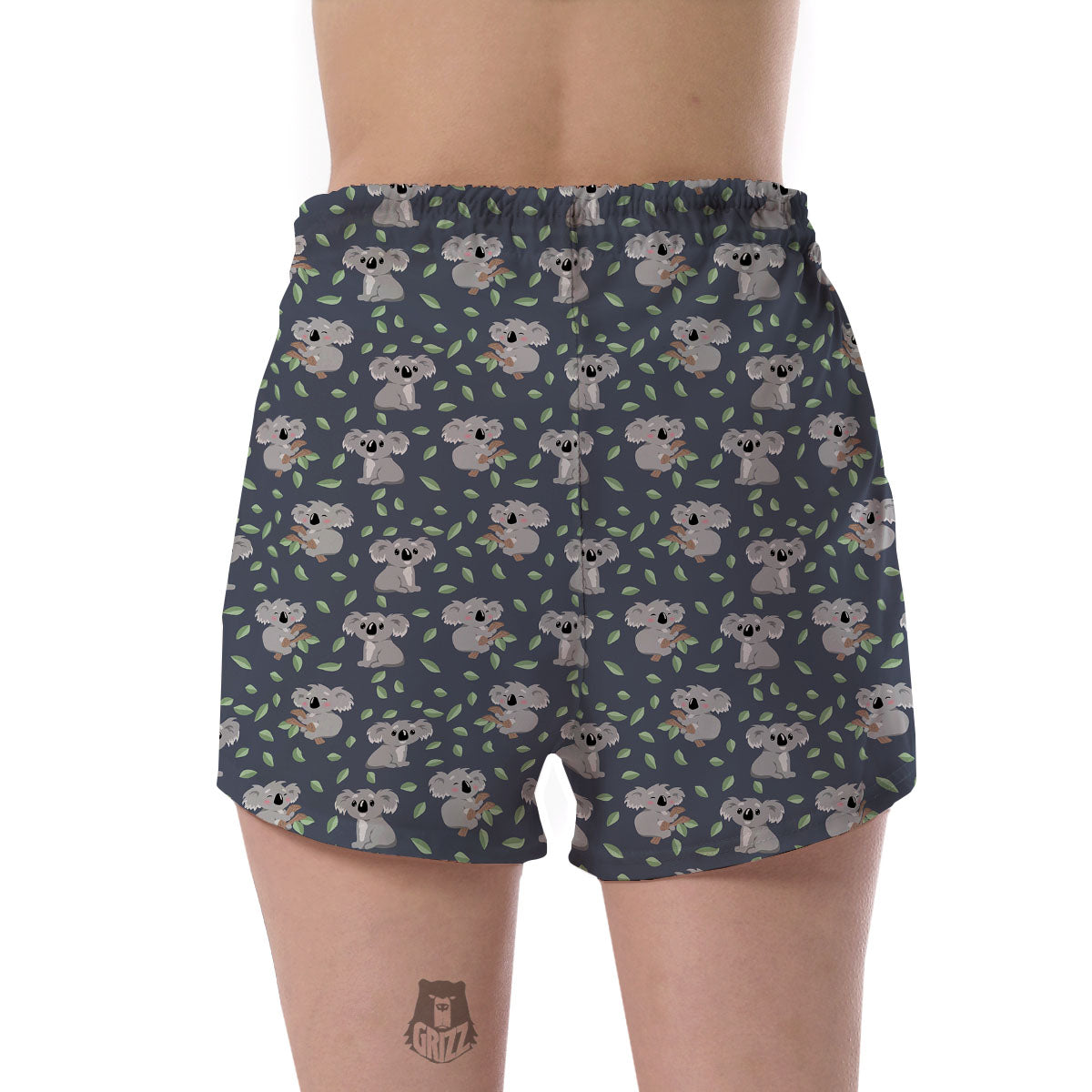 Koala Grey Print Pattern Women's Shorts-grizzshop