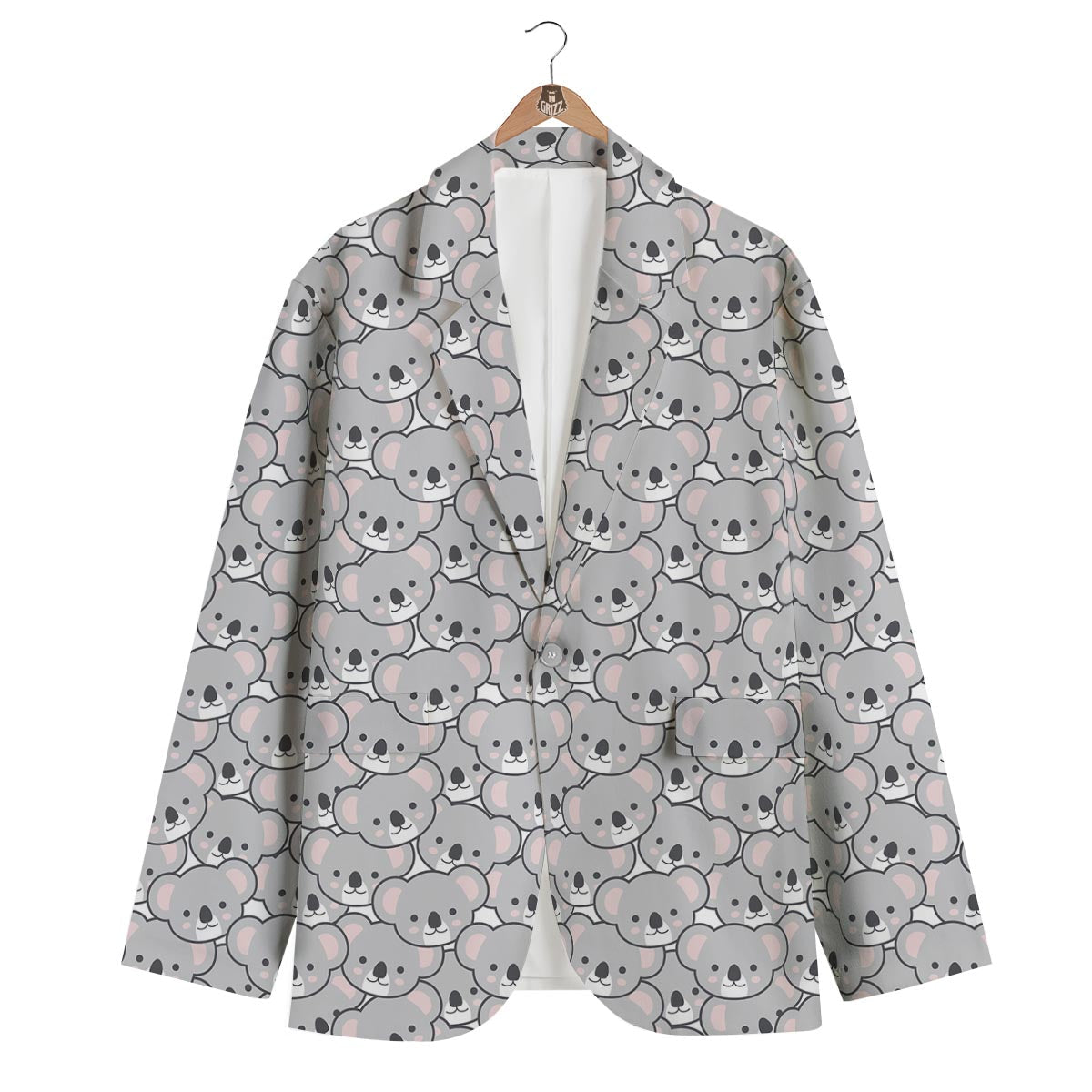 Koala Pattern Print Men's Blazer-grizzshop