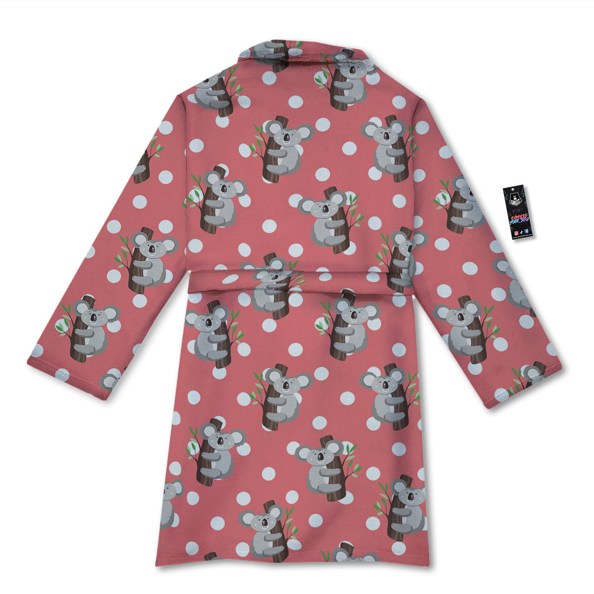 Koala Polka Dot Print Pattern Bathrobe-grizzshop