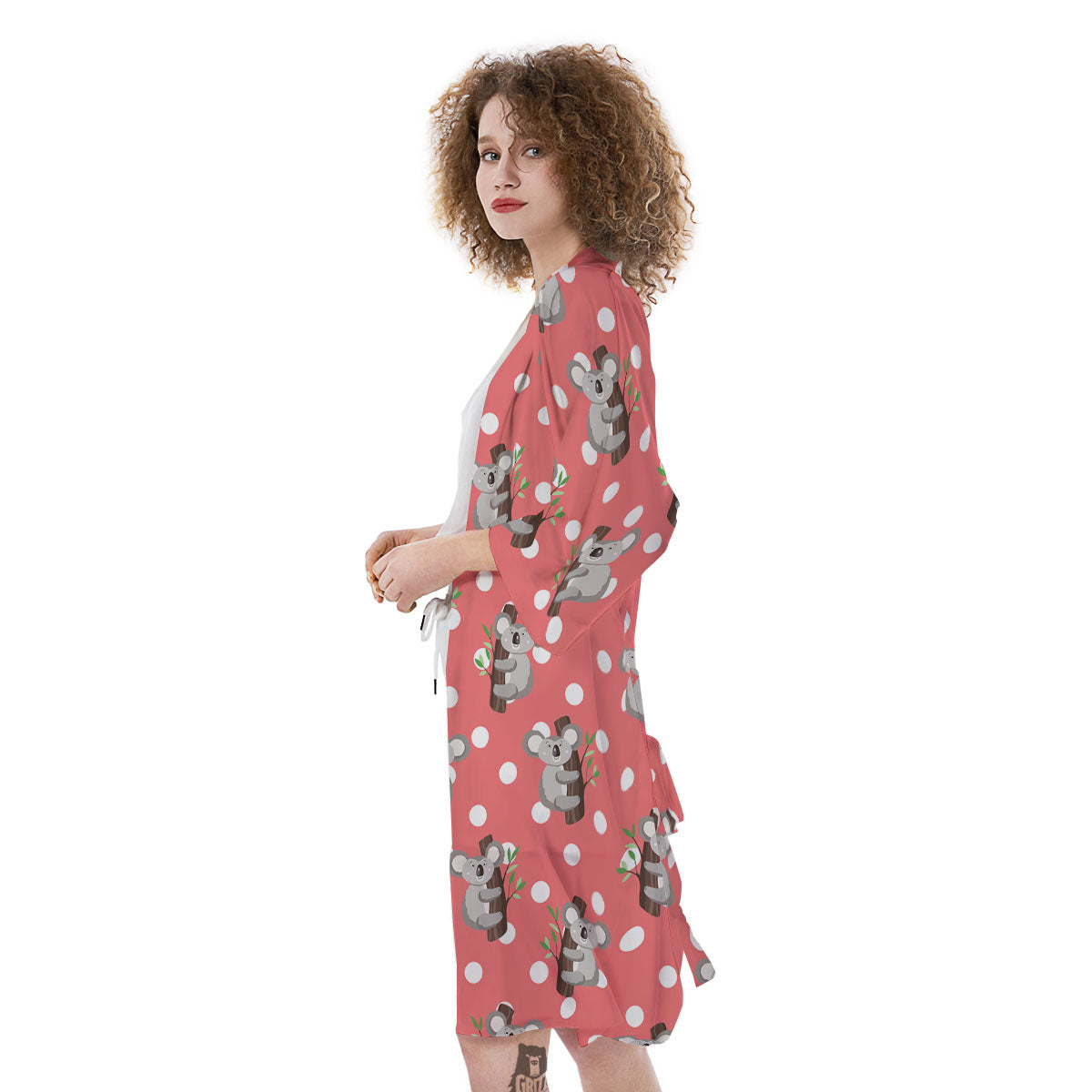 Koala Polka Dot Print Pattern Kimono-grizzshop