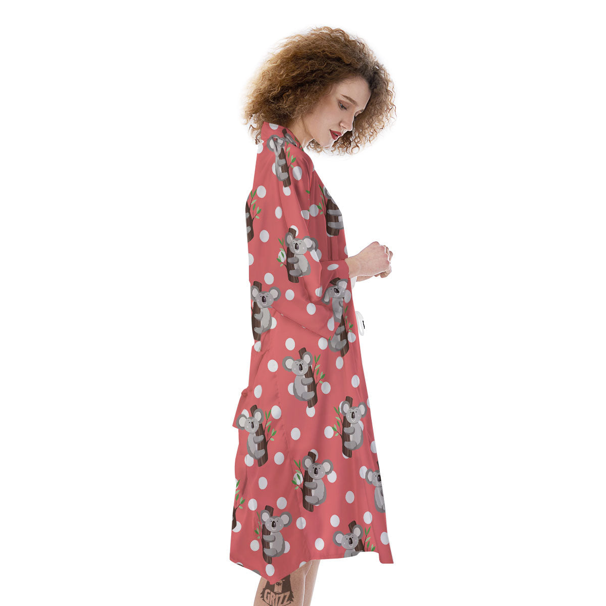 Koala Polka Dot Print Pattern Kimono-grizzshop