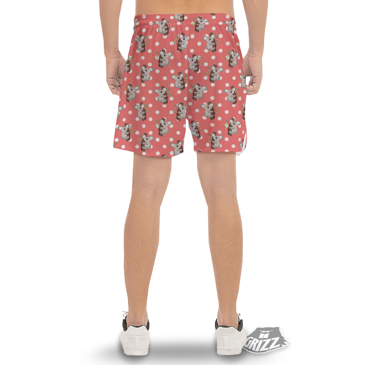 Koala Polka Dot Print Pattern Men's Gym Shorts-grizzshop