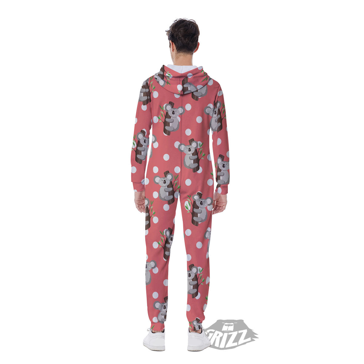 Koala Polka Dot Print Pattern Men's Jumpsuit-grizzshop