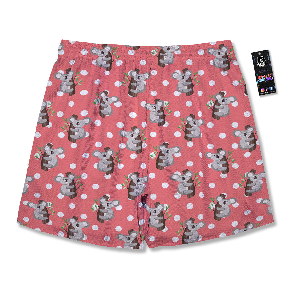 Koala Polka Dot Print Pattern Men's Running Shorts-grizzshop