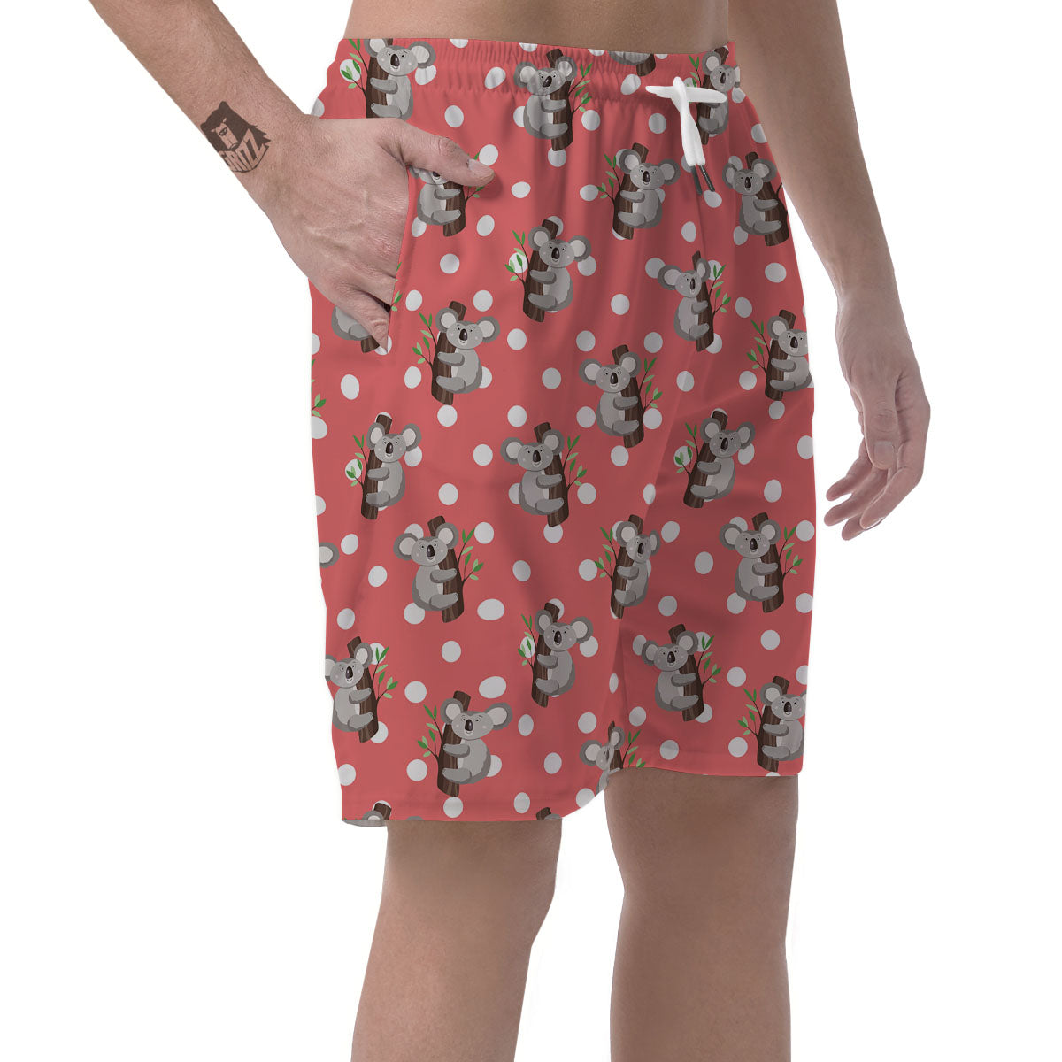 Koala Polka Dot Print Pattern Men's Shorts-grizzshop
