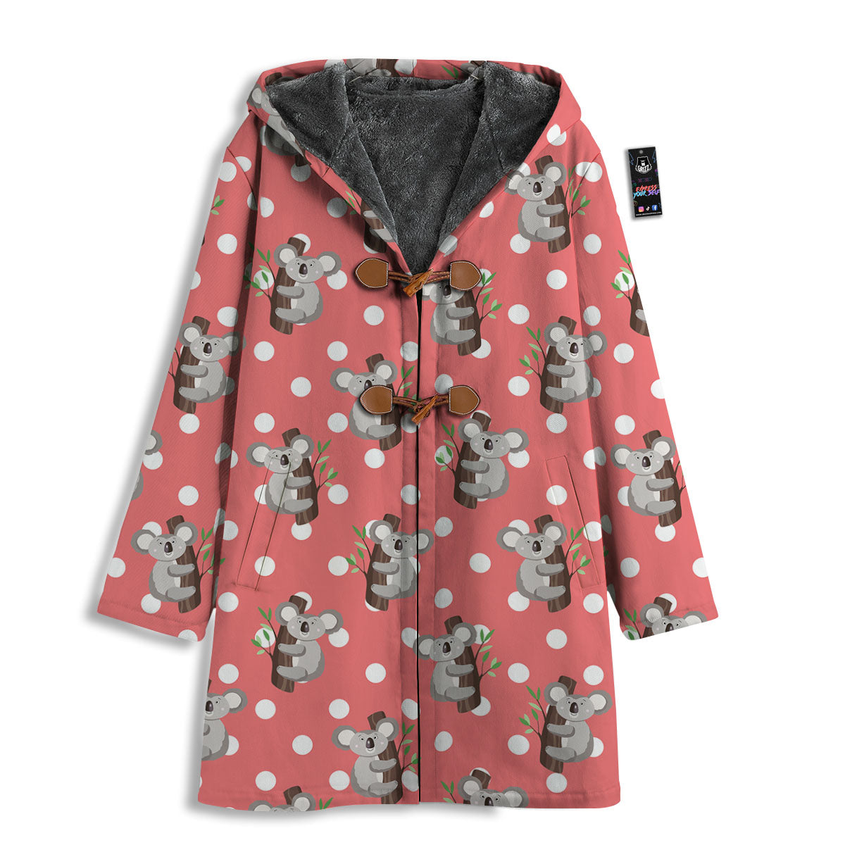 Koala Polka Dot Print Pattern Men's Windbreaker Jacket-grizzshop