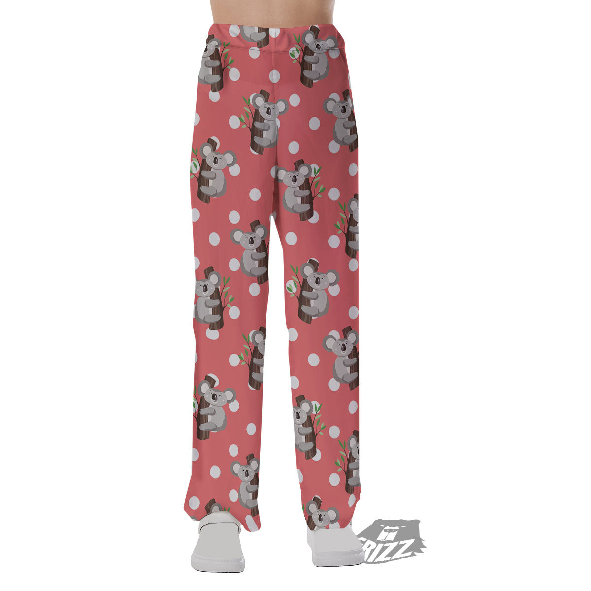 Koala Polka Dot Print Pattern Pajama Pants-grizzshop