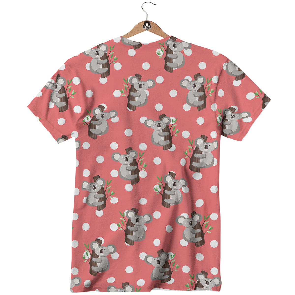 Koala Polka Dot Print Pattern T-Shirt-grizzshop