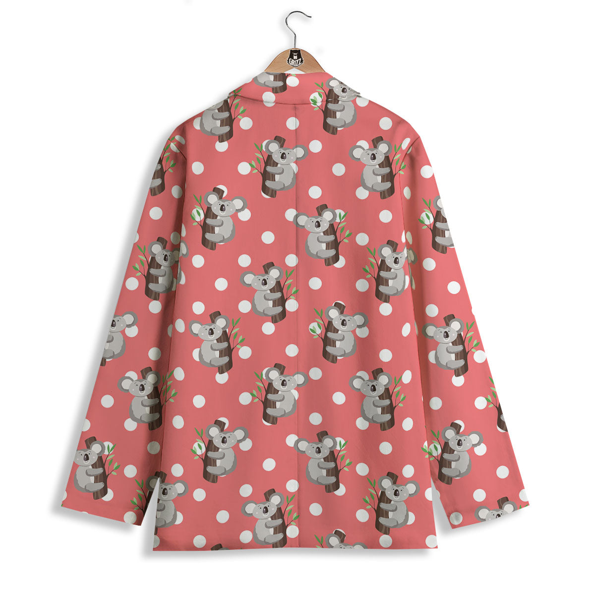 Koala Polka Dot Print Pattern Women's Blazer-grizzshop