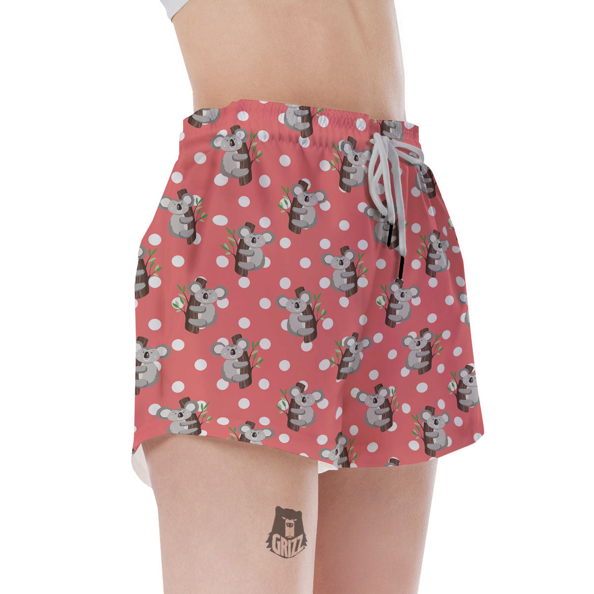Koala Polka Dot Print Pattern Women's Shorts-grizzshop