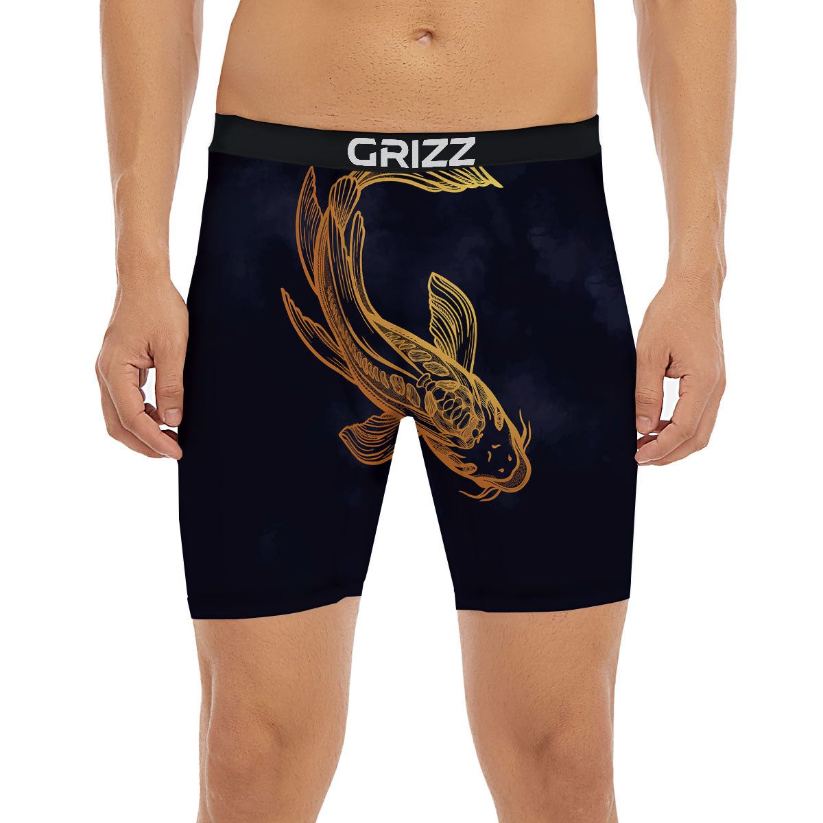 Koi Carp Golden Spiritual Print Boxer Briefs-grizzshop