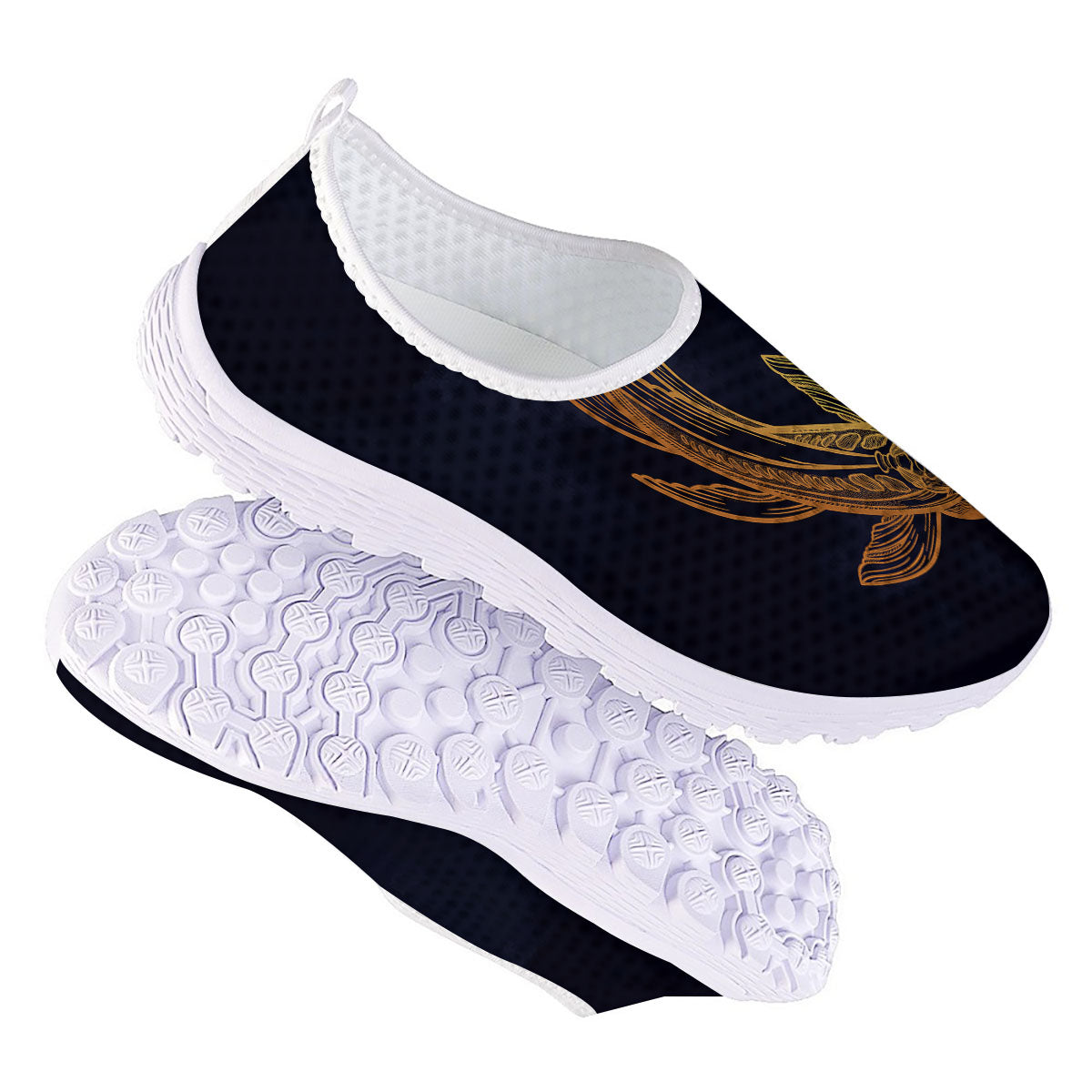 Koi Carp Golden Spiritual Print Nurse Shoes-grizzshop