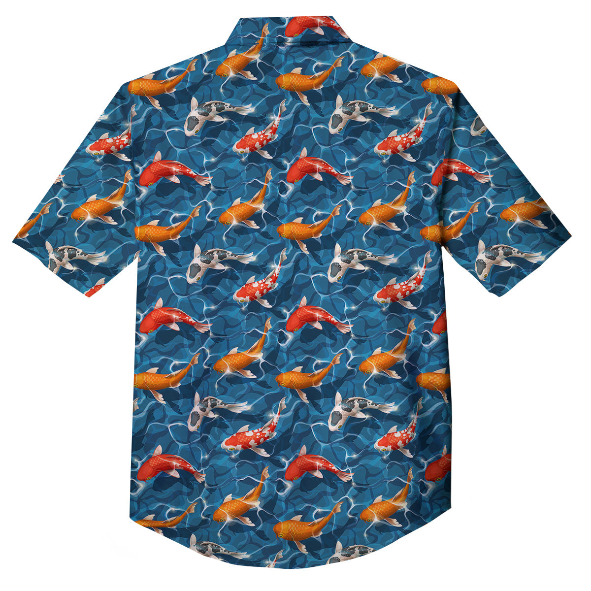 Koi Carps Print Pattern Button Up Shirt-grizzshop