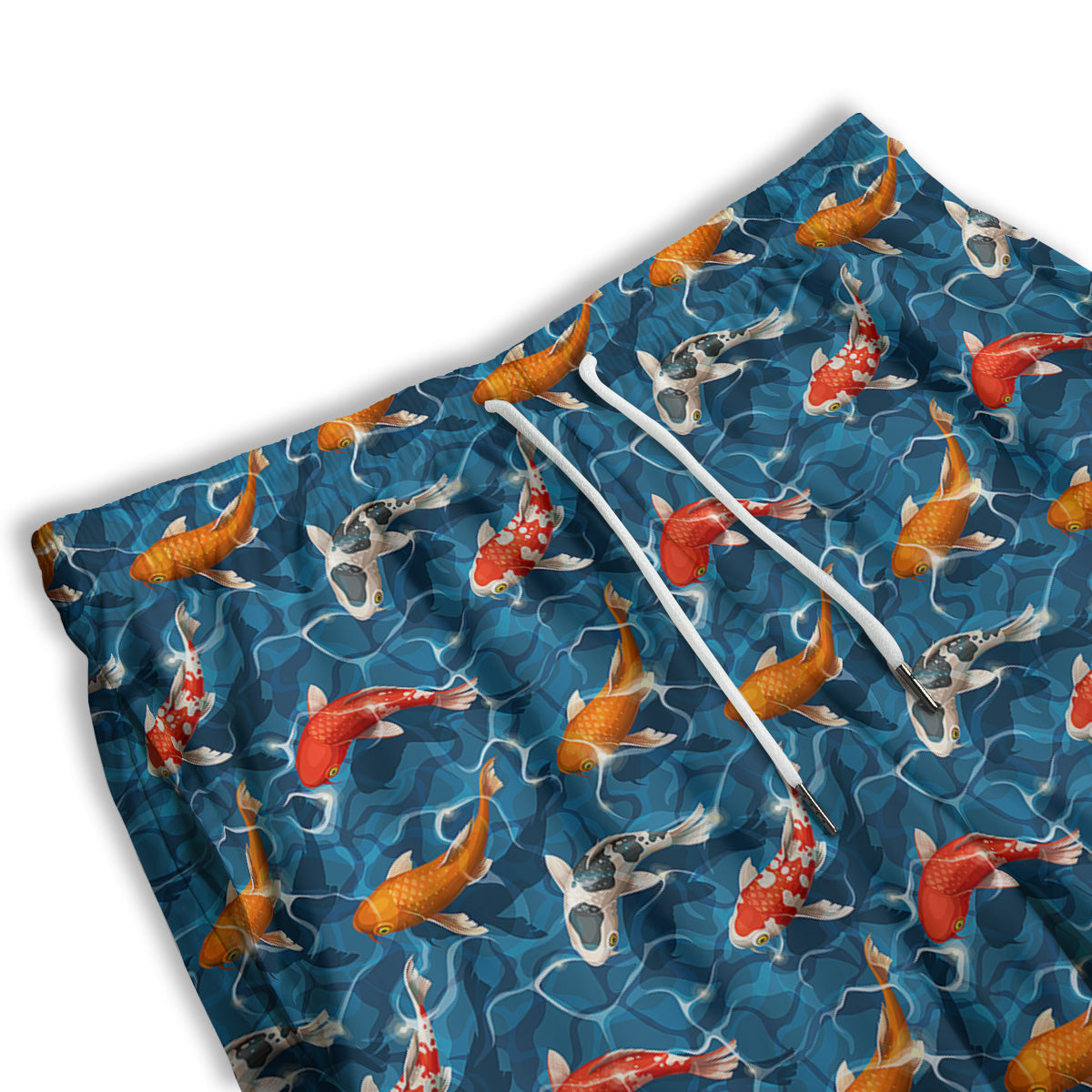 Koi Carps Print Pattern Men's Athletic Shorts