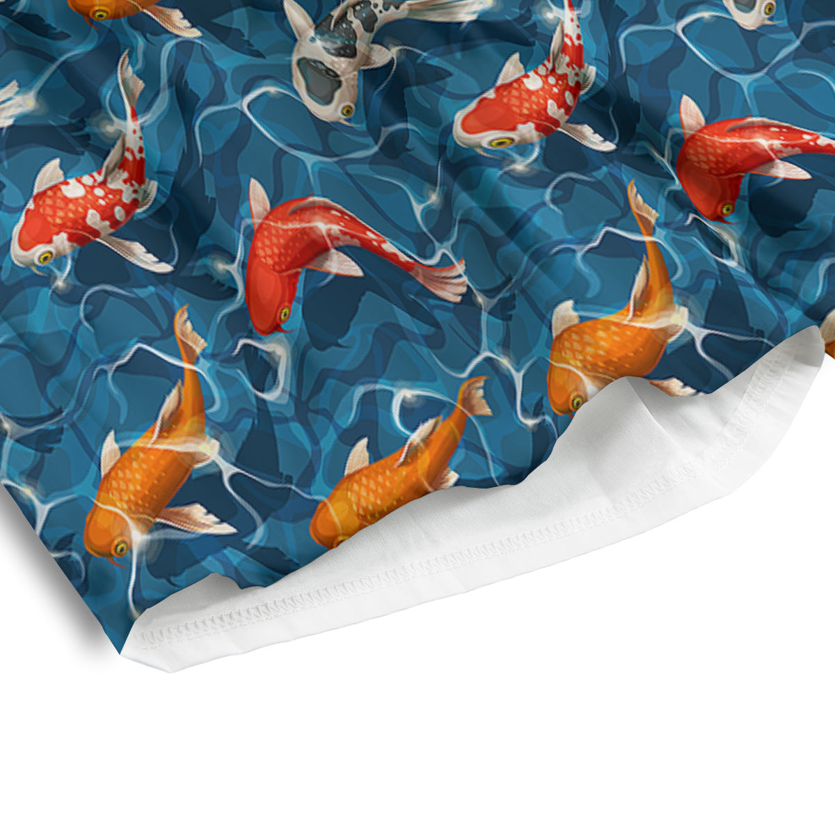 Koi Carps Print Pattern Men's Athletic Shorts