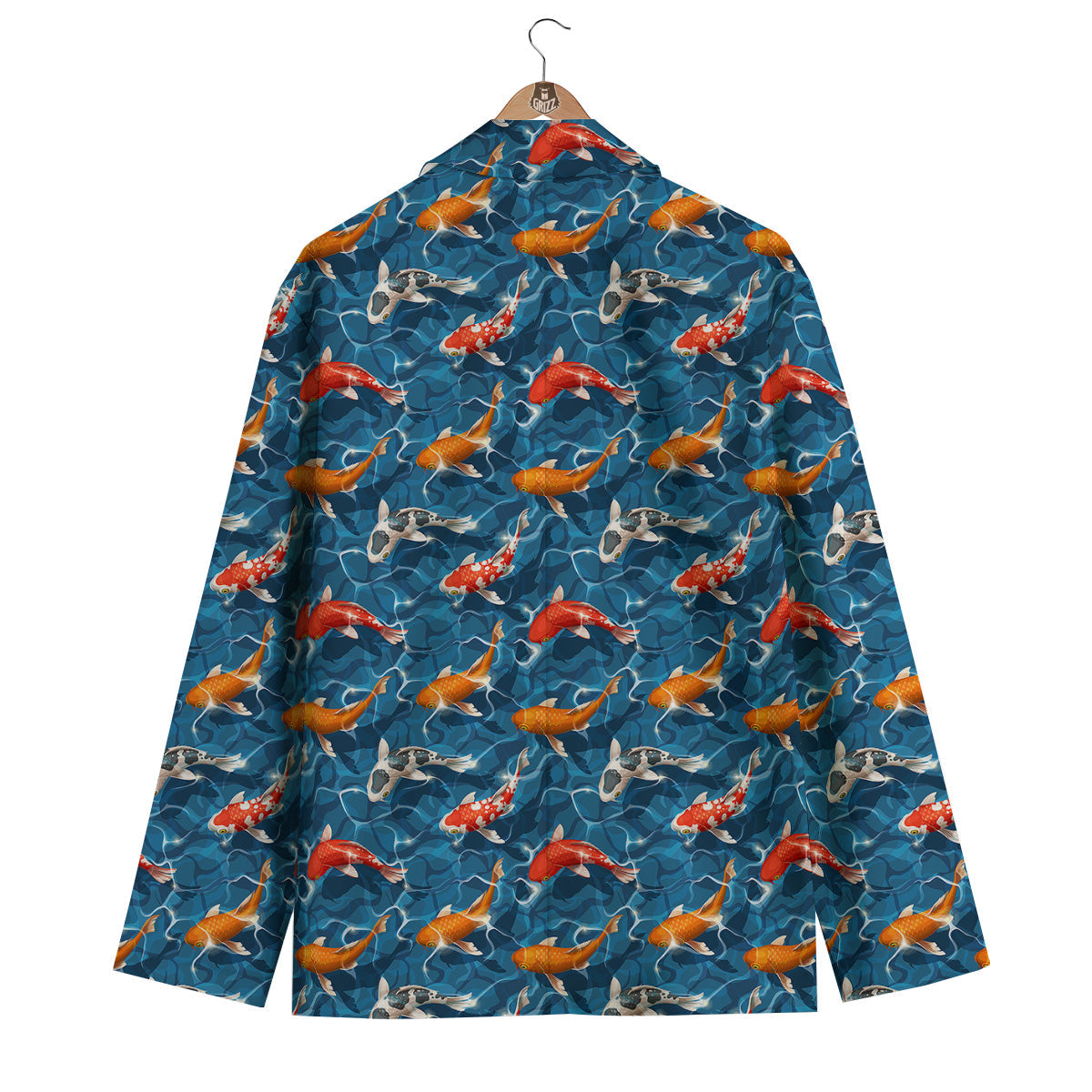 Koi Carps Print Pattern Men's Blazer-grizzshop