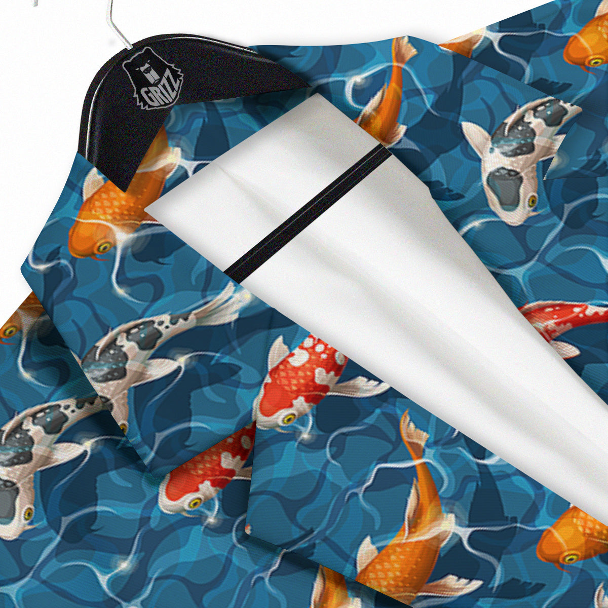 Koi Carps Print Pattern Men's Sport Coat-grizzshop