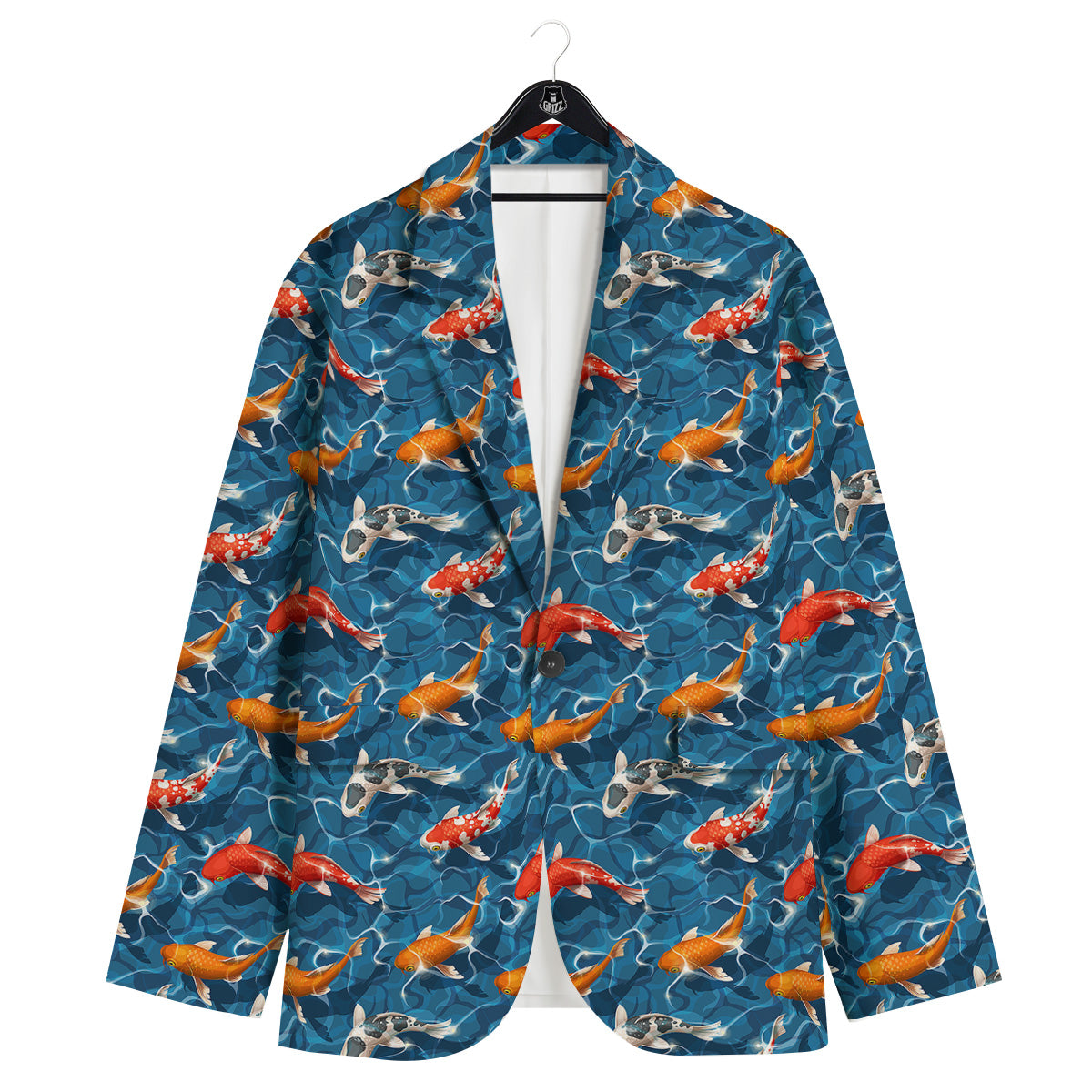 Koi Carps Print Pattern Men's Sport Coat-grizzshop
