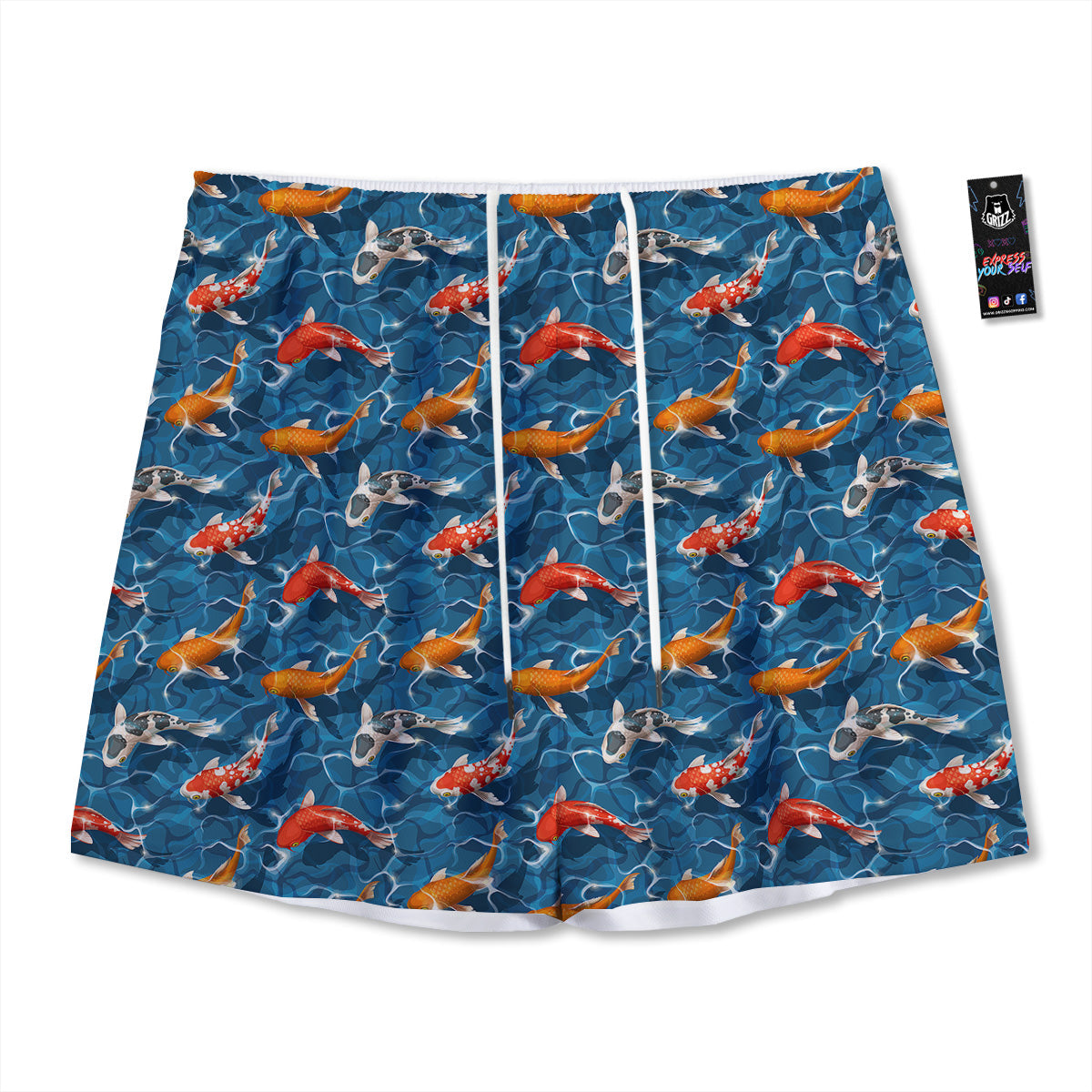 Moon Phase Galaxy Print Mesh Shorts