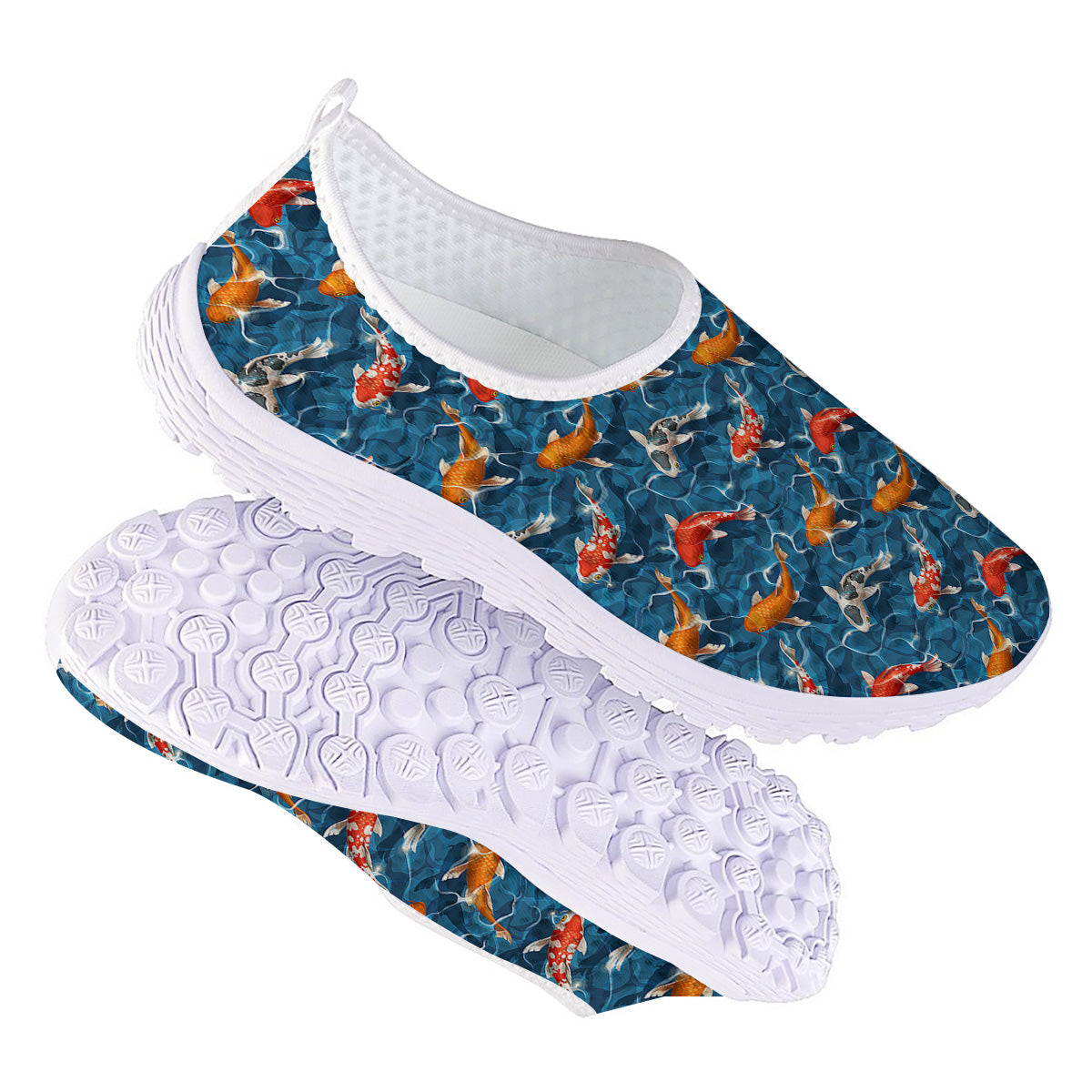 Koi Carps Print Pattern Nurse Shoes-grizzshop