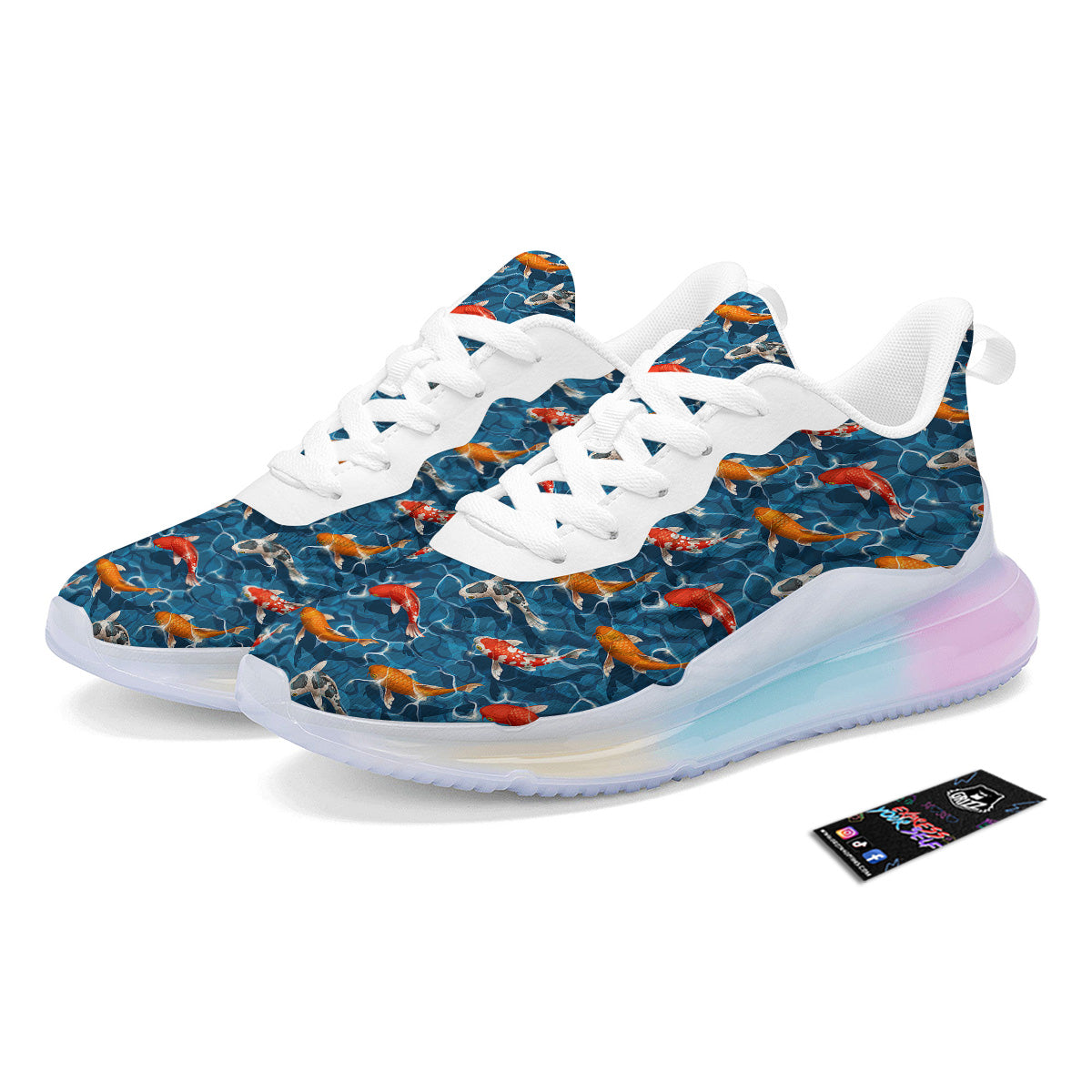 Koi Carps Print Pattern Running Sneakers-grizzshop