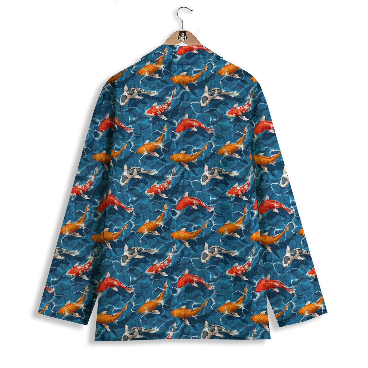 Koi Carps Print Pattern Women's Blazer-grizzshop