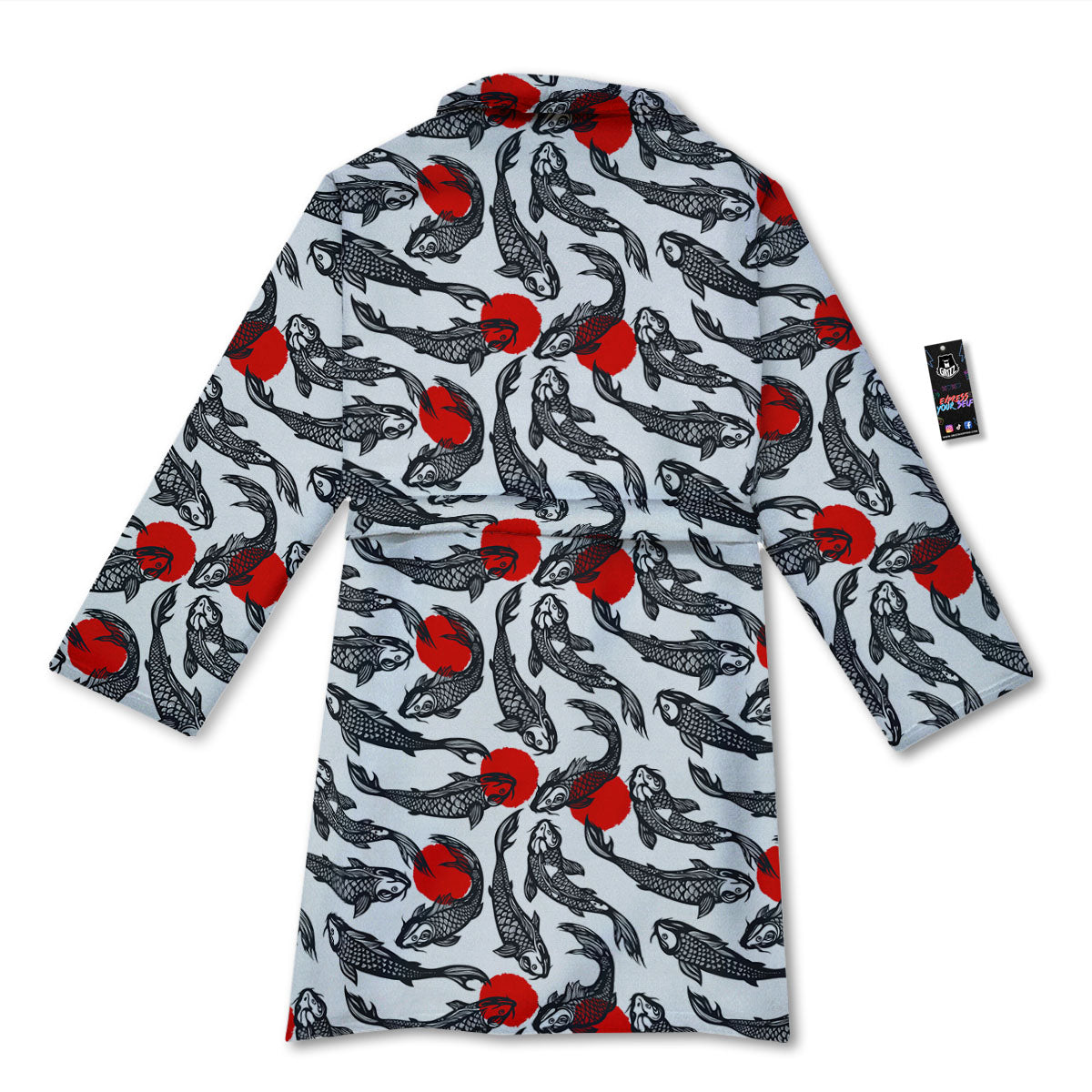 Koi Fish Carp Japanese Print Pattern Bathrobe-grizzshop