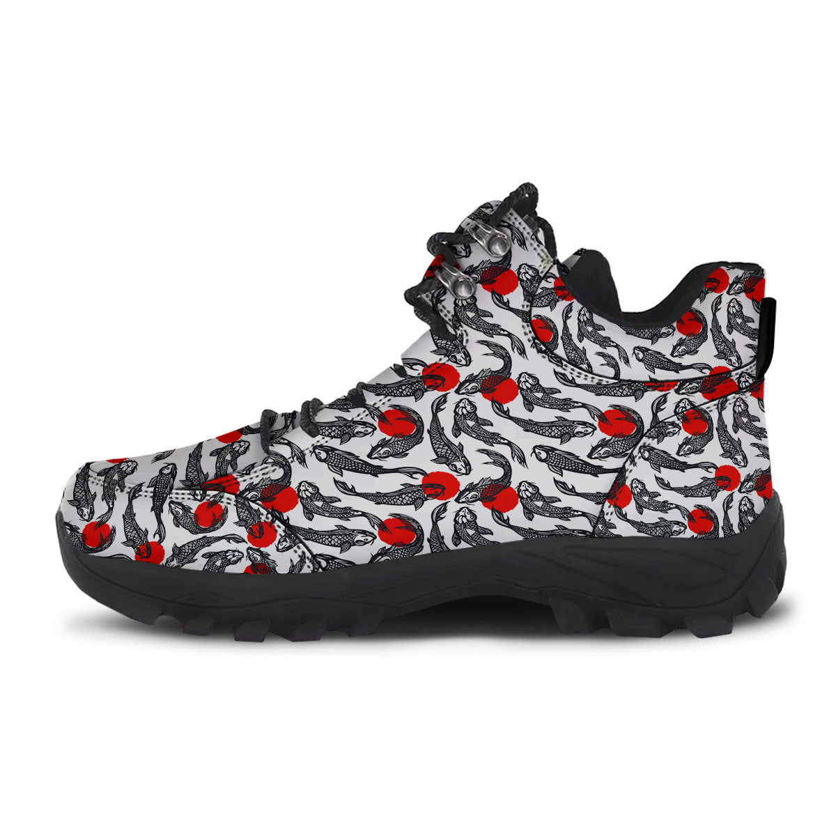 Koi Fish Carp Japanese Print Pattern Hiking Shoes-grizzshop