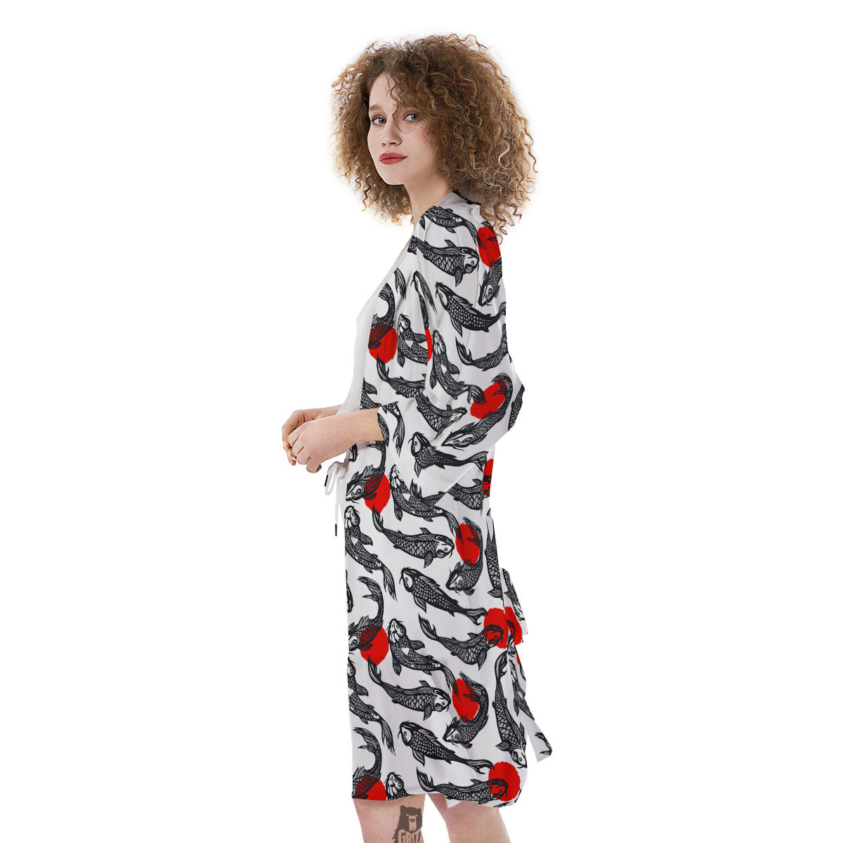 Koi Fish Carp Japanese Print Pattern Kimono-grizzshop