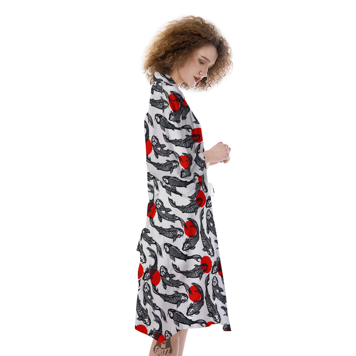 Koi Fish Carp Japanese Print Pattern Kimono-grizzshop