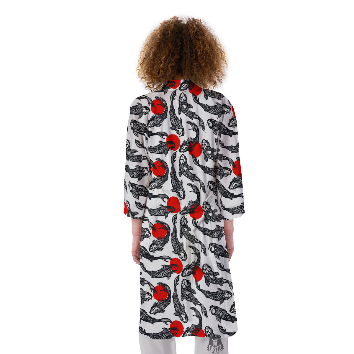 Koi Fish Carp Japanese Print Pattern Kimono-grizzshop