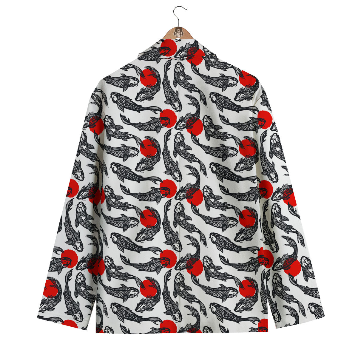 Koi Fish Carp Japanese Print Pattern Men's Blazer-grizzshop