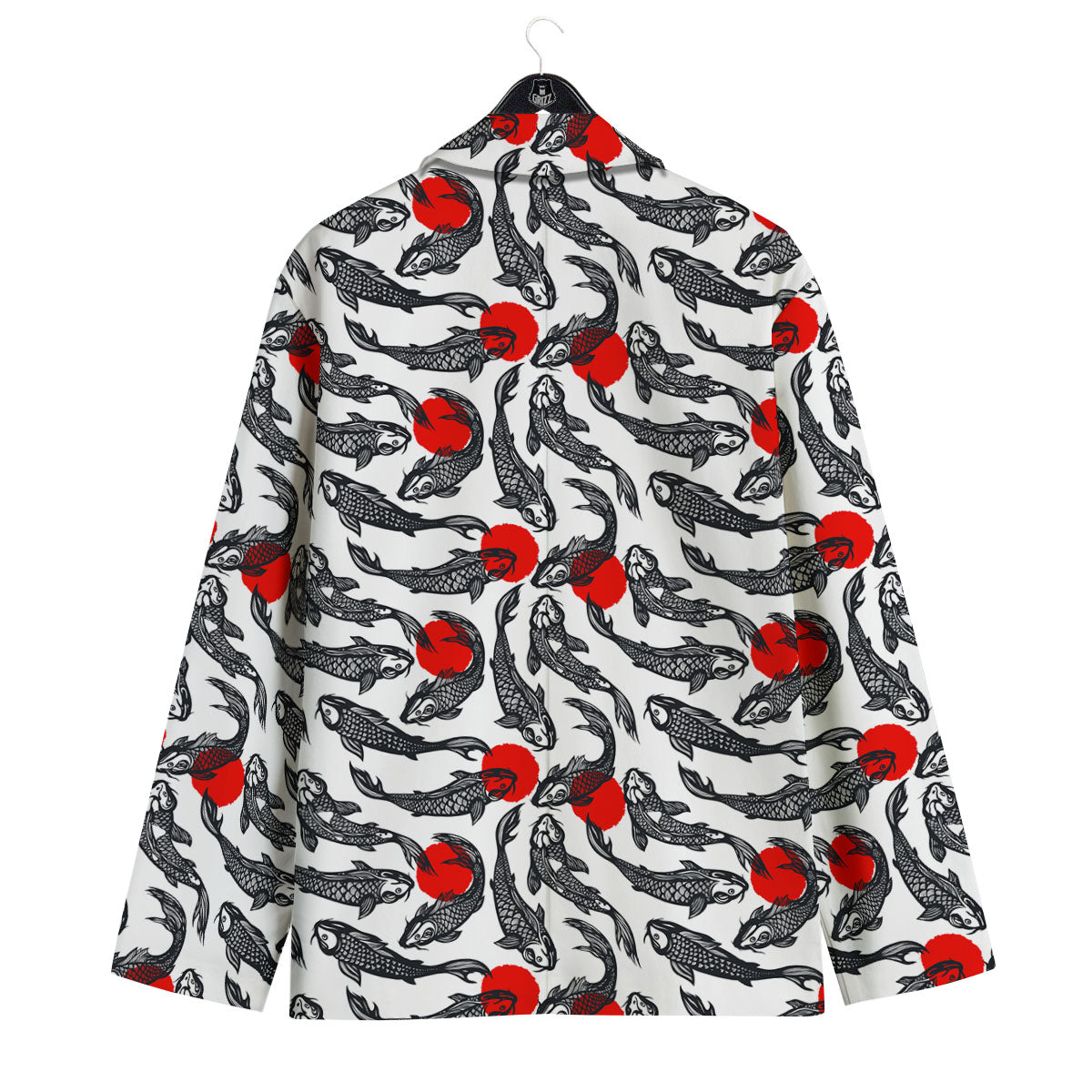 Koi Fish Carp Japanese Print Pattern Men's Sport Coat-grizzshop