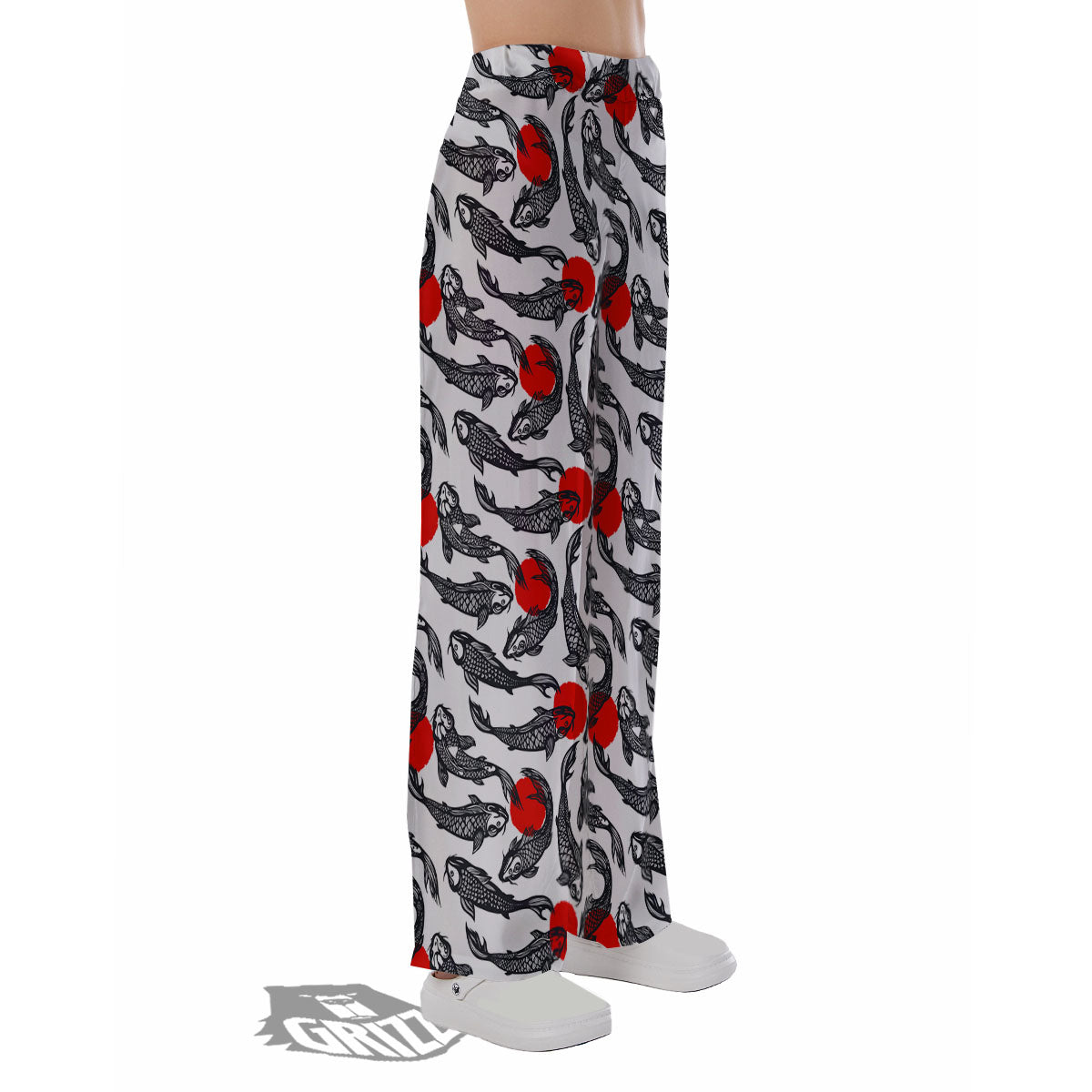 Koi Fish Carp Japanese Print Pattern Pajama Pants-grizzshop