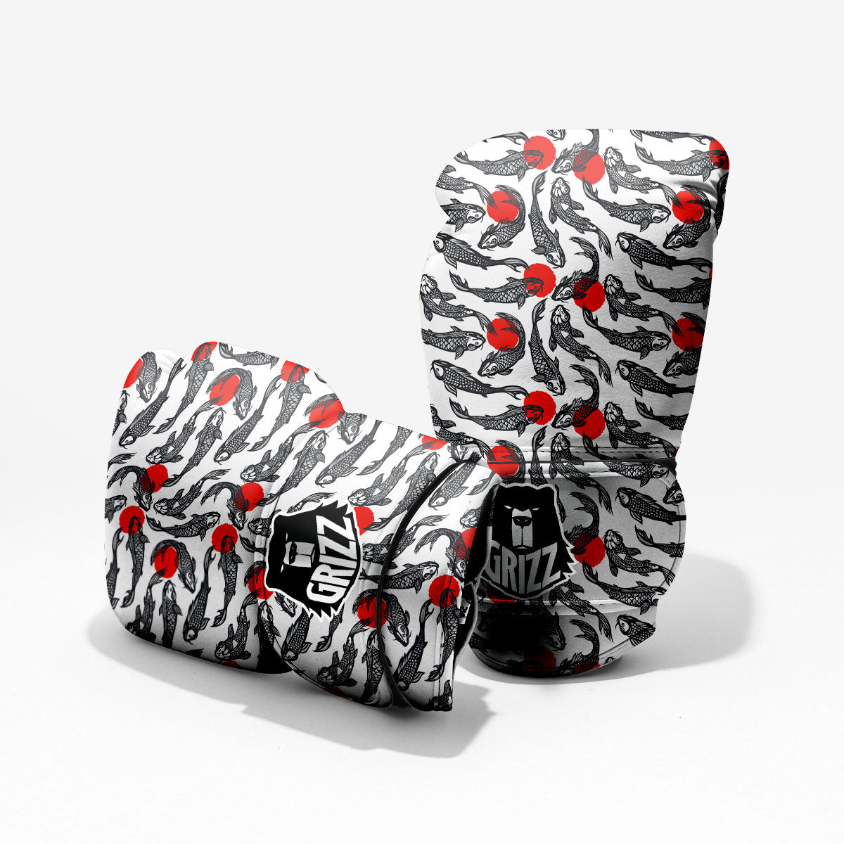 Koi Fish Carp Japanese Print Pattern Pro Boxing Glove