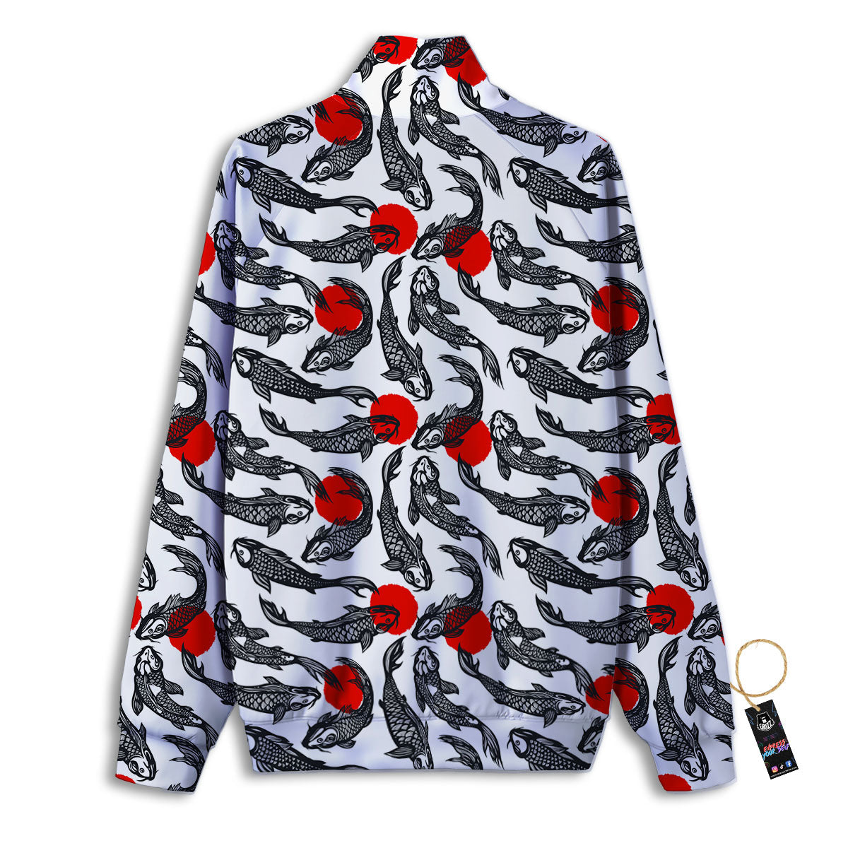 Koi Fish Carp Japanese Print Pattern Track Jacket-grizzshop