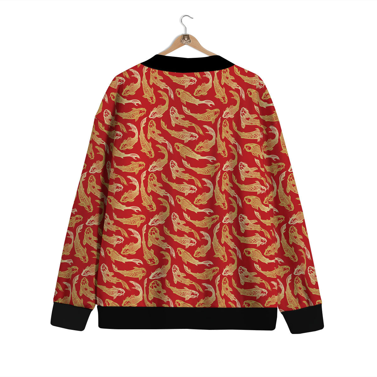 Koi Fish Chinese Print Pattern Cardigan-grizzshop