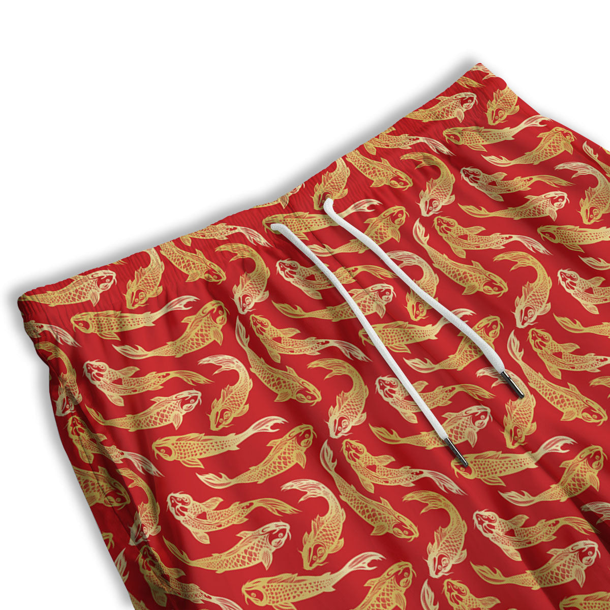Koi Fish Chinese Print Pattern Men's Athletic Shorts