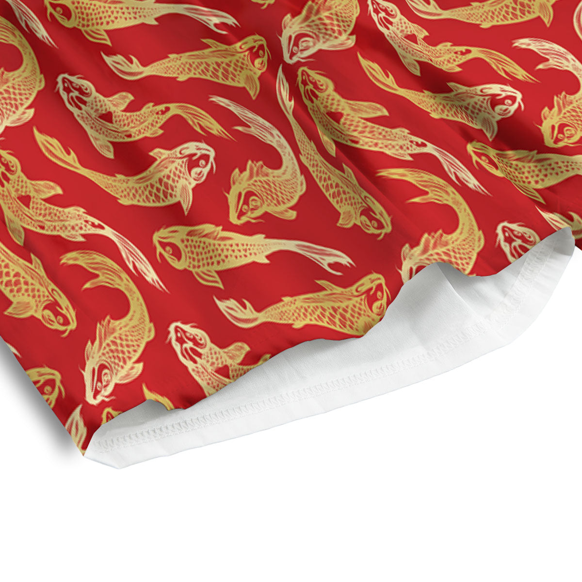 Koi Fish Chinese Print Pattern Men's Athletic Shorts