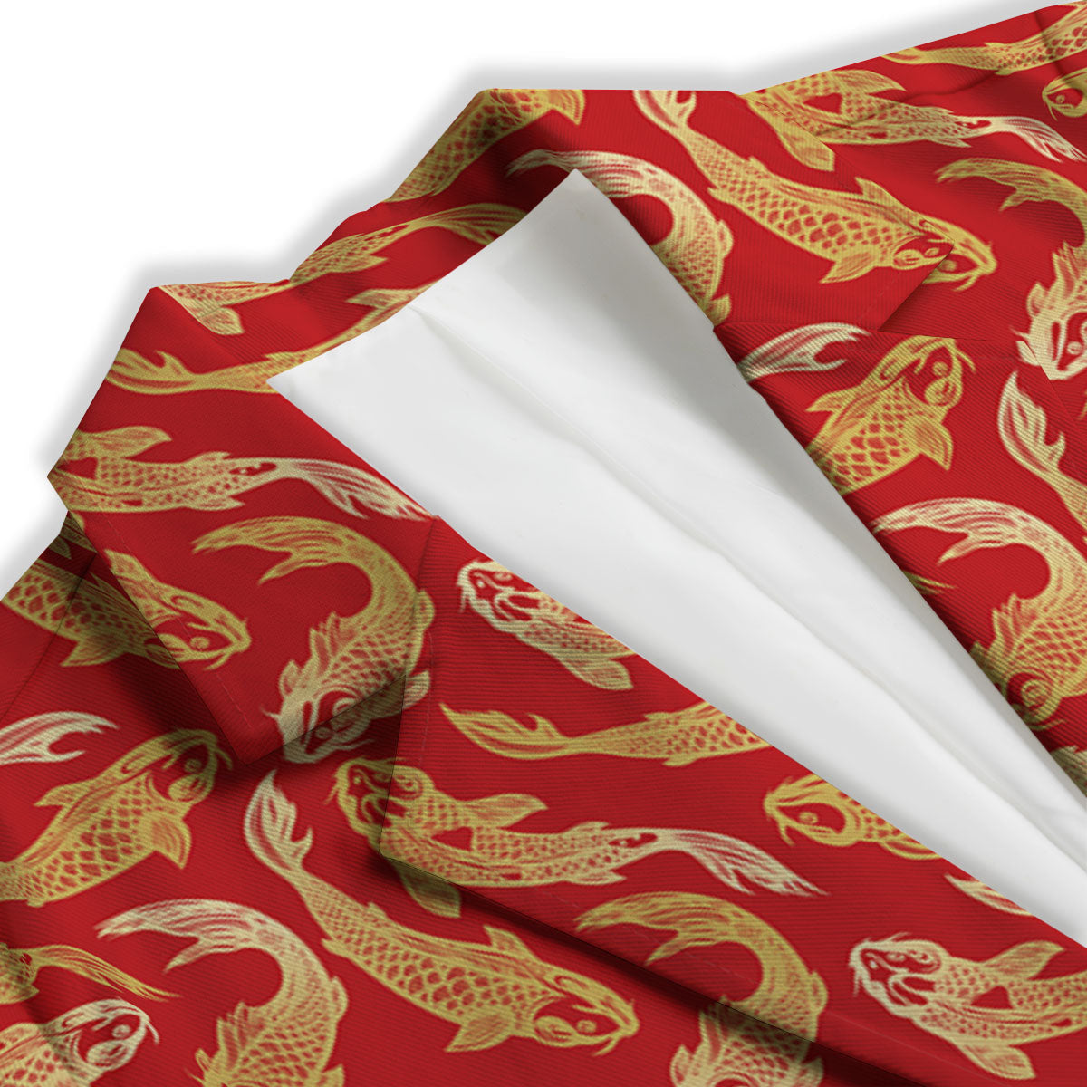 Koi Fish Chinese Print Pattern Women's Blazer-grizzshop