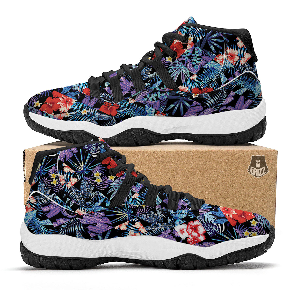 Koi Fish Japanese Wave Print Pattern Black Bball Shoes-grizzshop