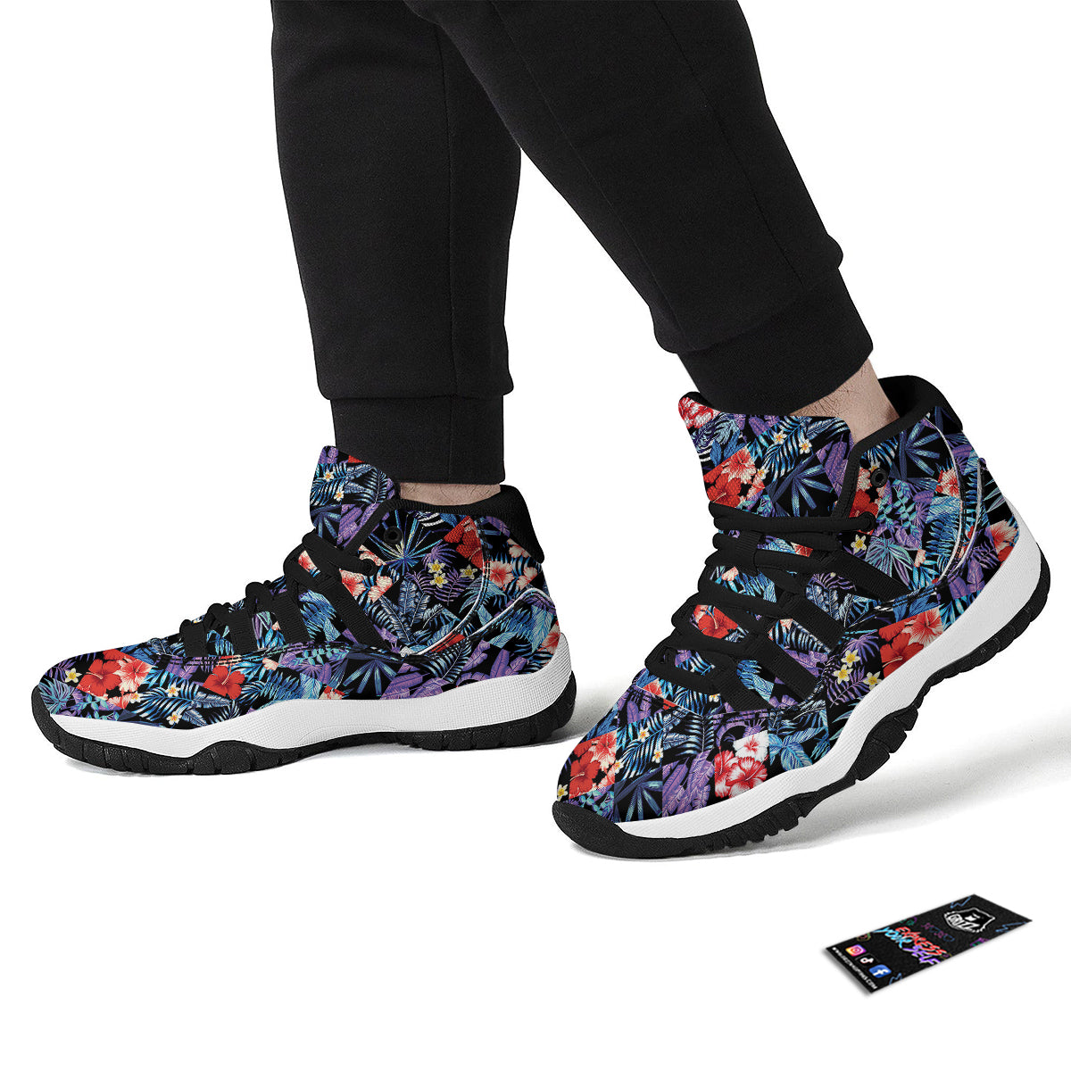 Koi Fish Japanese Wave Print Pattern Black Bball Shoes-grizzshop