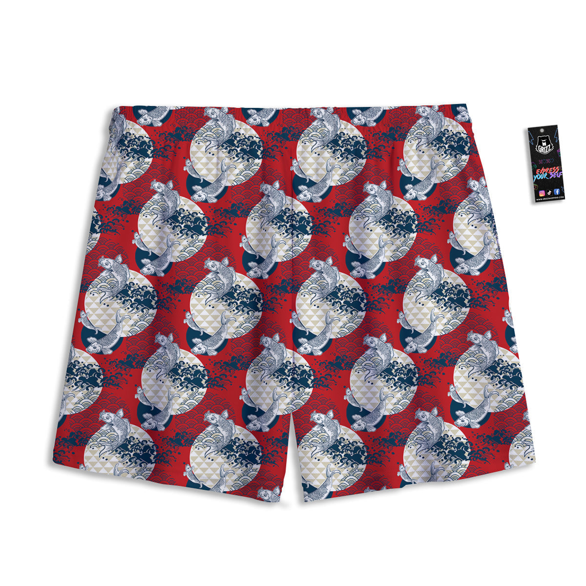 Moving Illusion Optical Green Dizzy Mesh Shorts