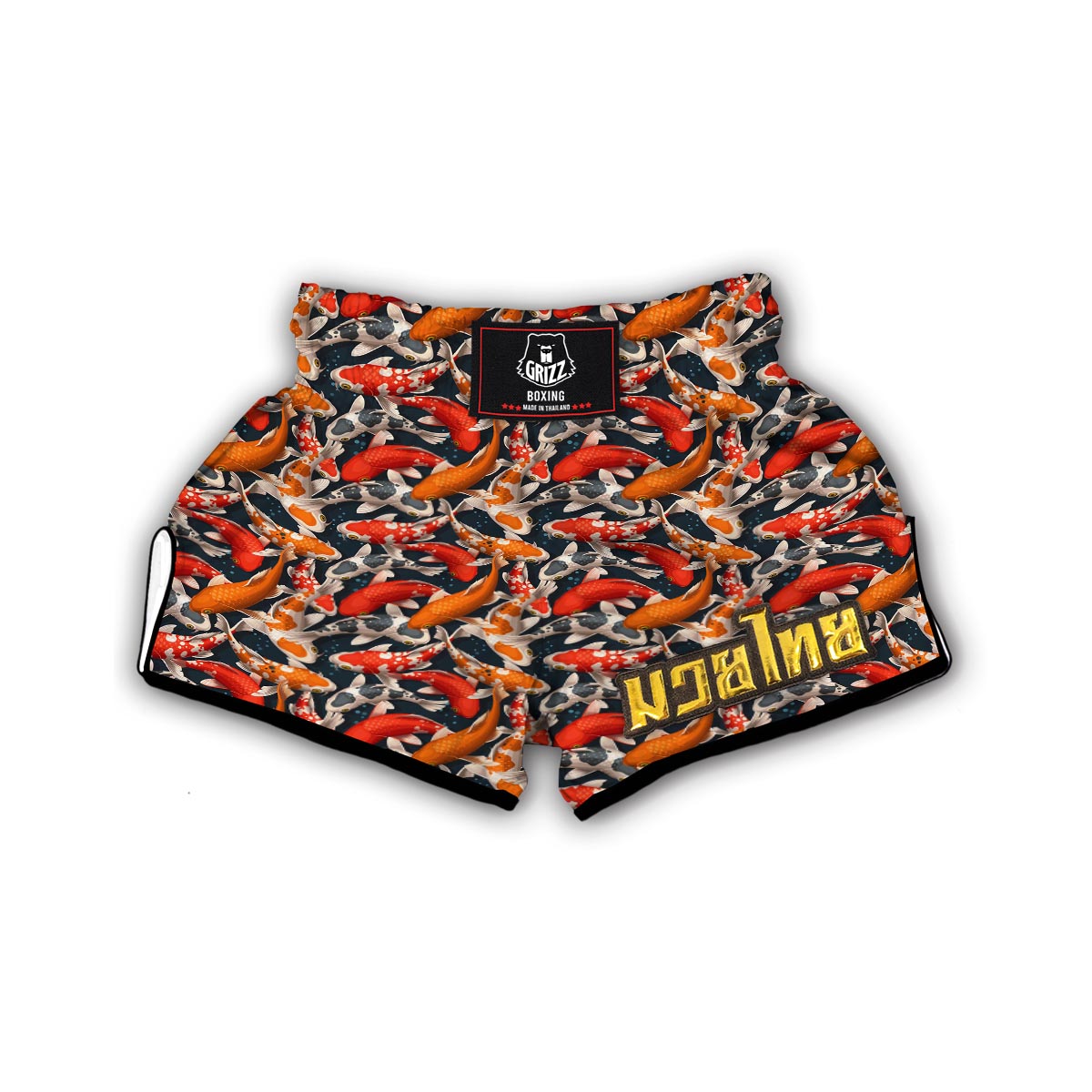 Koi Fish Pattern Print Muay Thai Boxing Shorts-grizzshop