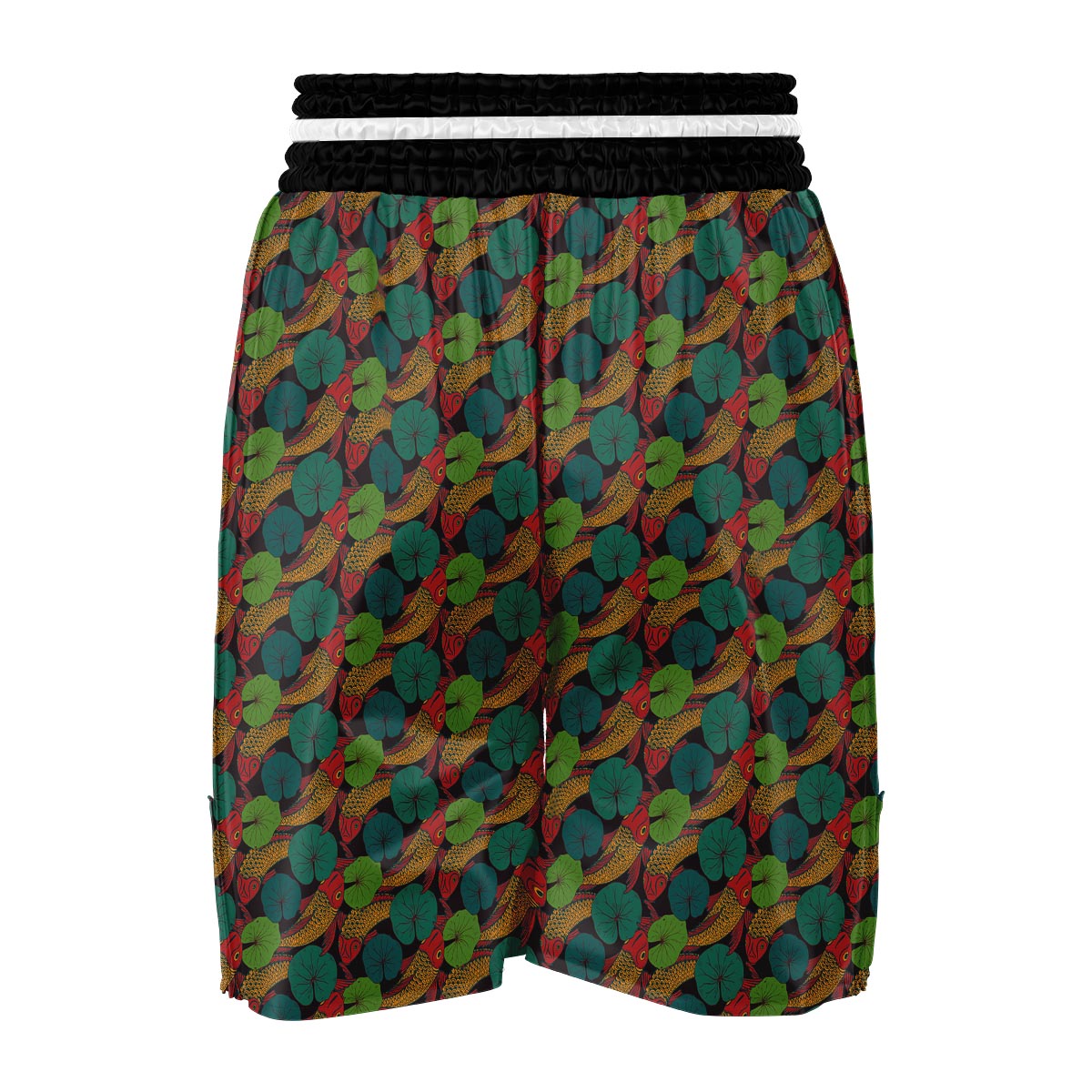 Koi Fish Print Pattern Boxing Shorts-grizzshop